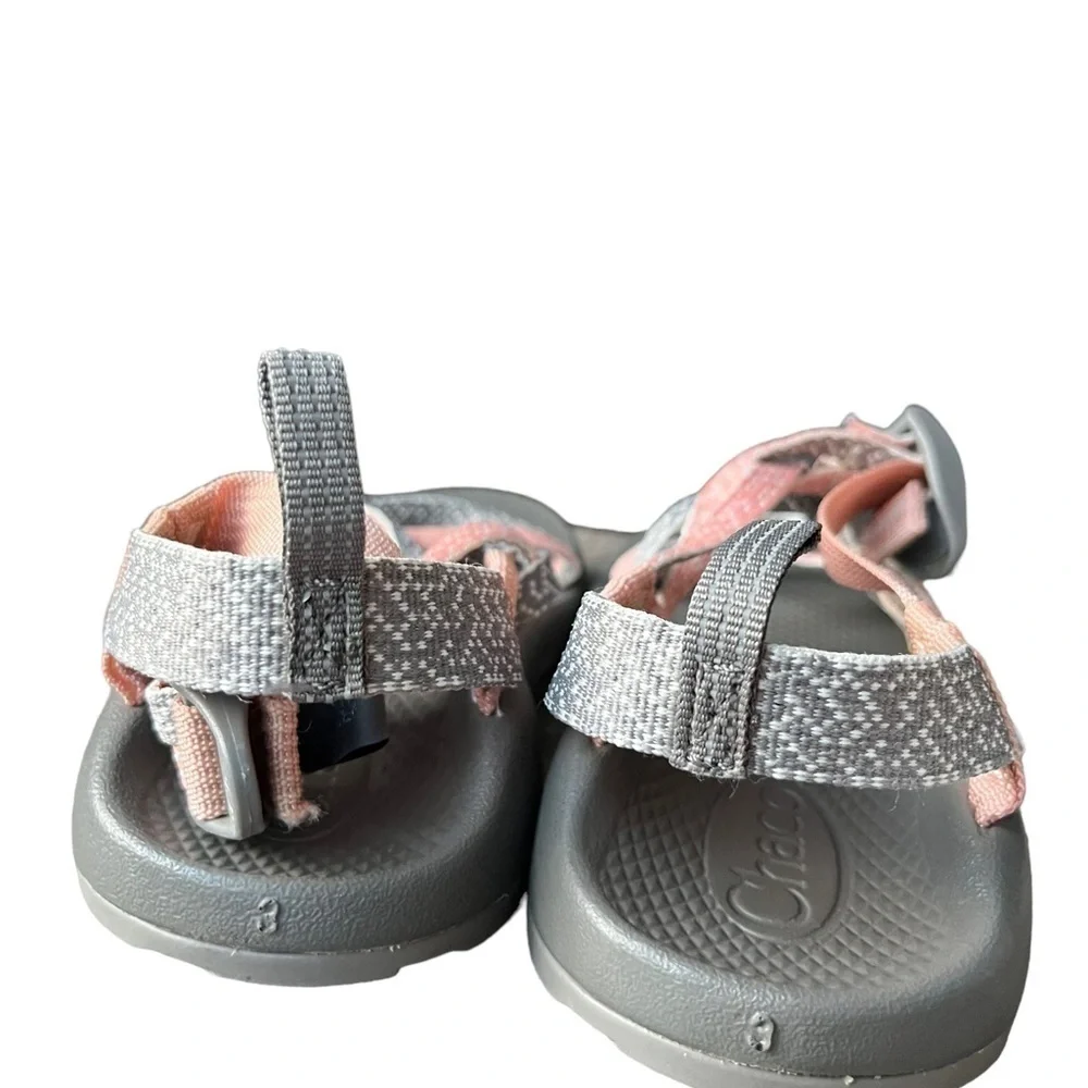 Chaco Kids Ecotread Burlap gray/pink Heather Sandals Size 3 - Picture 4 of 5